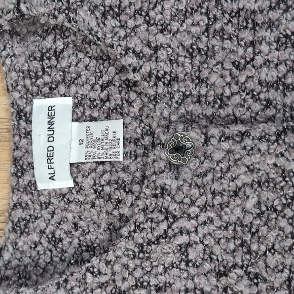 Alfred Dunner Lavender Wool Blend Cardigan - Picture 2 of 7